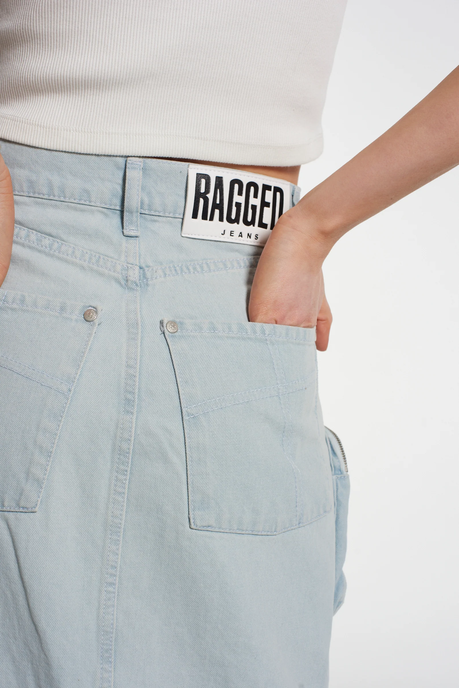 Zip Combat Maxi Skirt Stonewash - Image 8