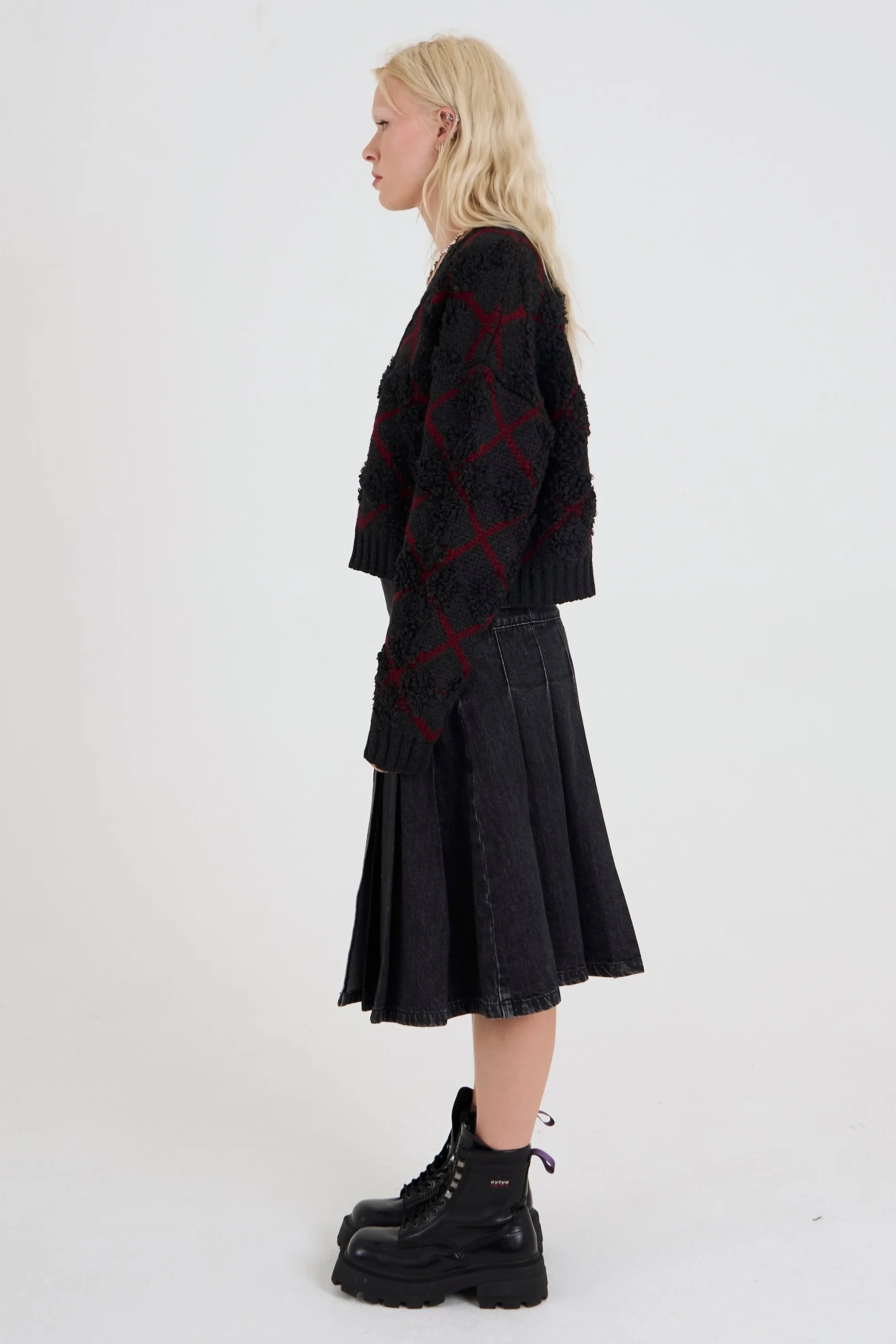 Curator Argyle Grunge Cardigan - Image 4