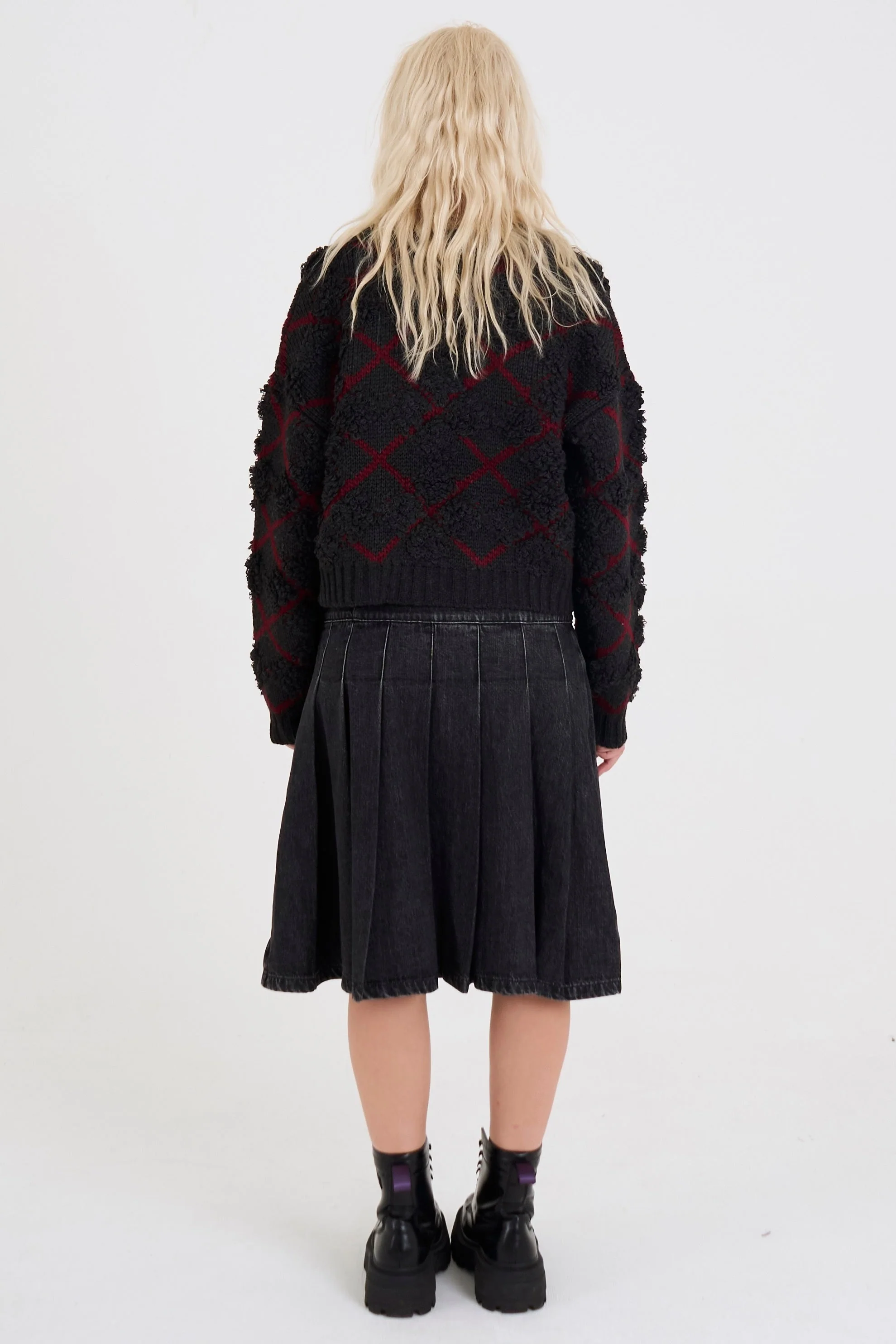 Curator Argyle Grunge Cardigan - Image 5