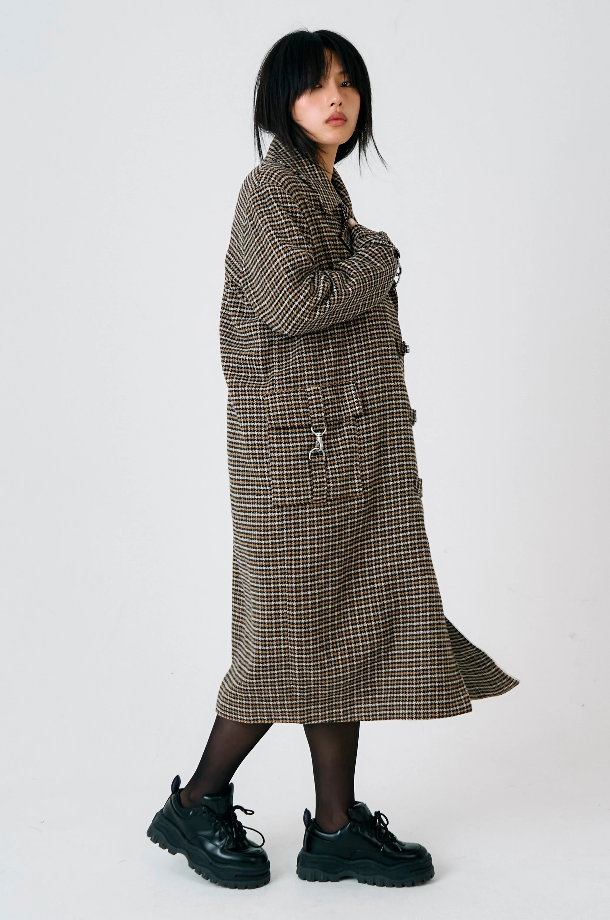 Dale Houndstooth Check Coat - Image 3
