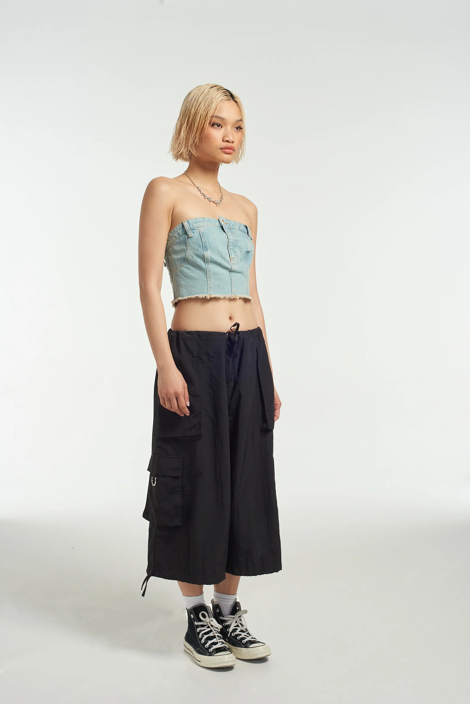 Roxy Denim Corset Top Blue - Image 6