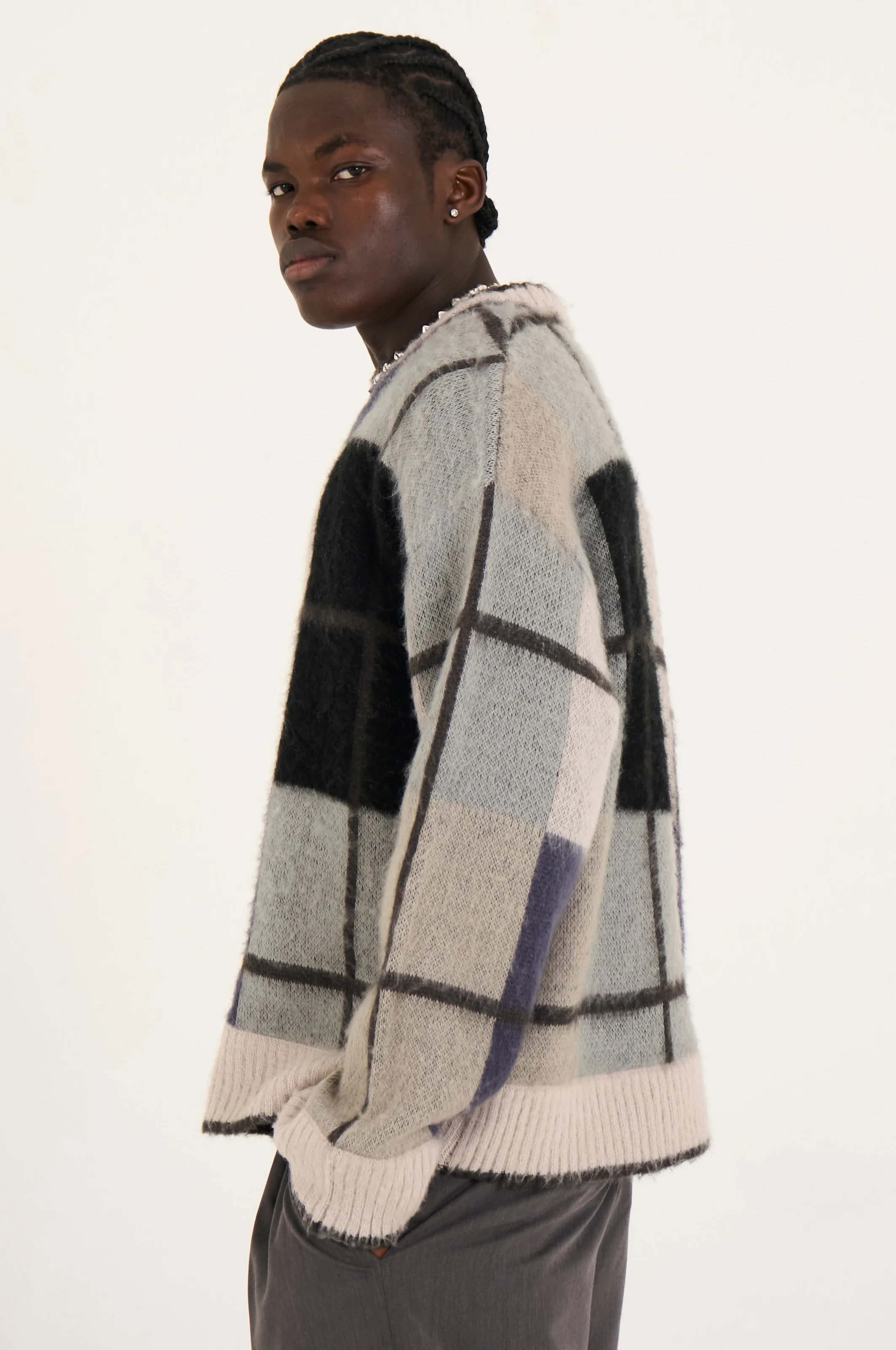 Dusk Grid Check Knit - Image 3