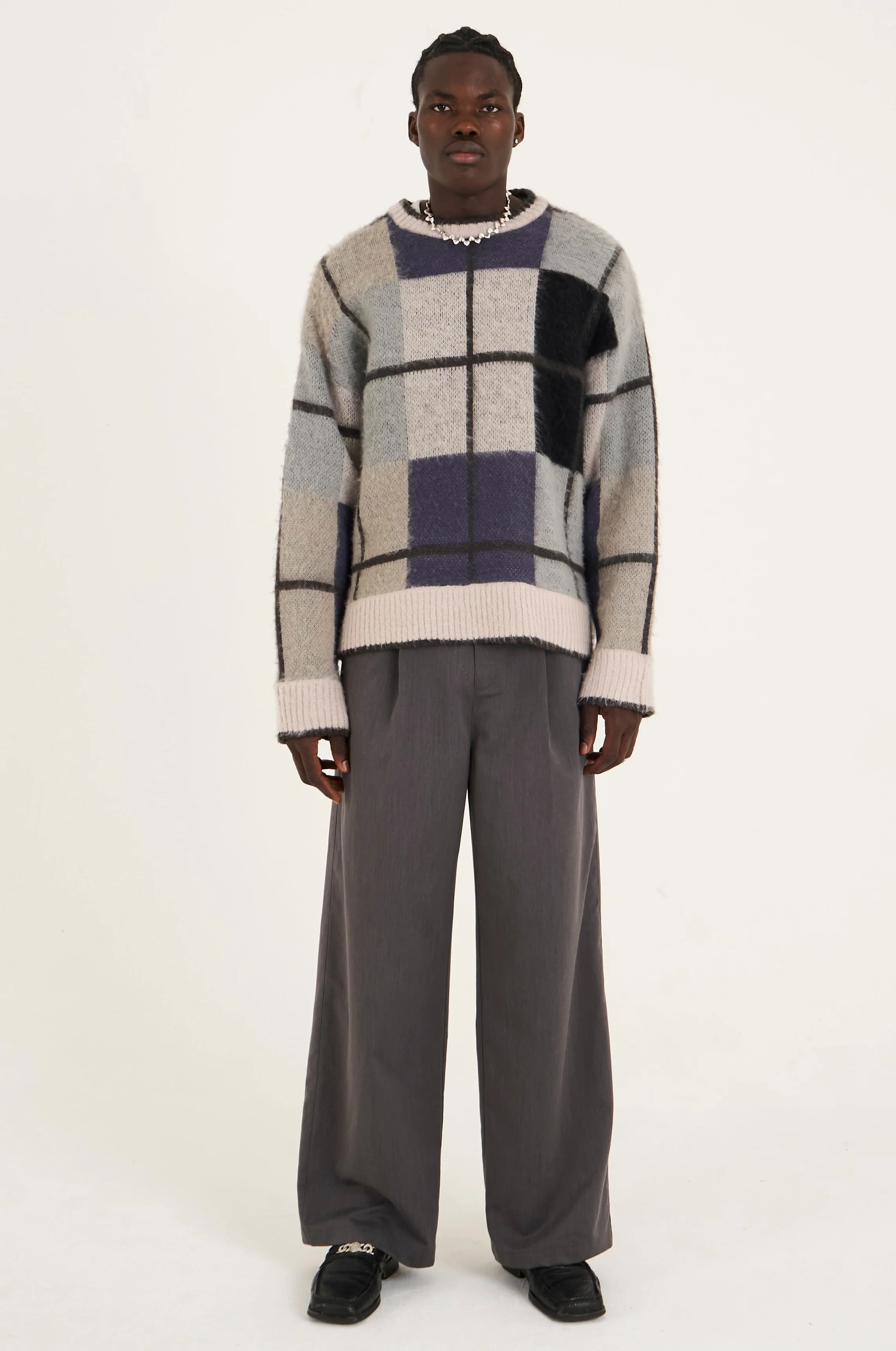 Dusk Grid Check Knit - Image 5