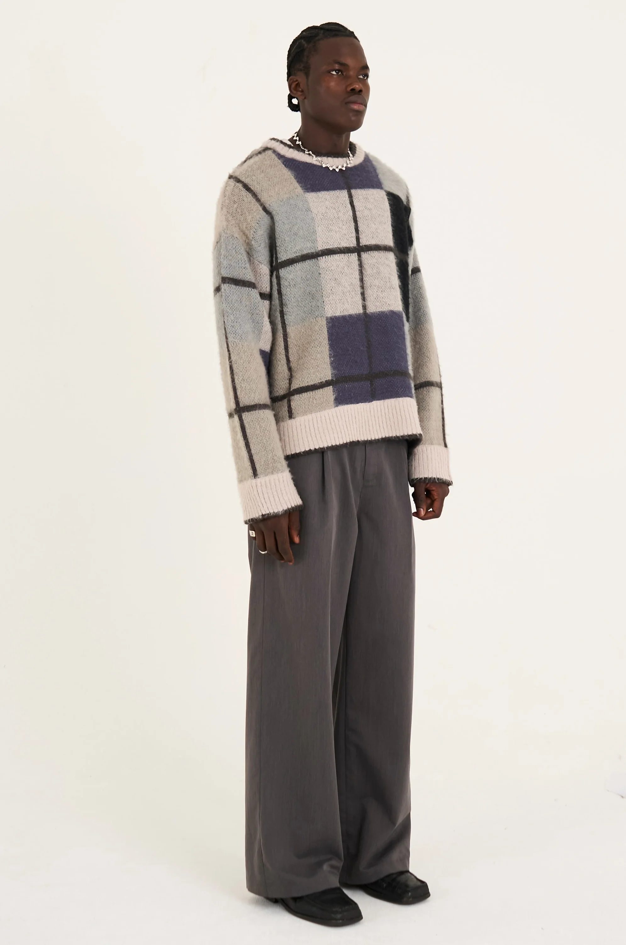 Dusk Grid Check Knit - Image 6