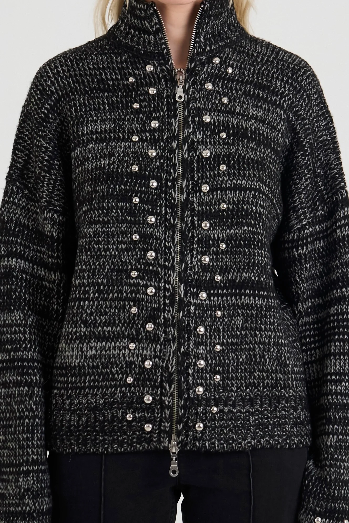 Exhibit Stud Zip Cardigan - Image 8