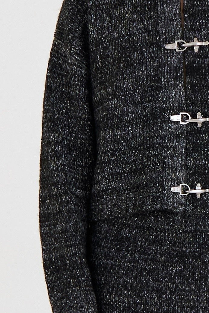 Granite Spacedye Buckle Cardigan - Image 3