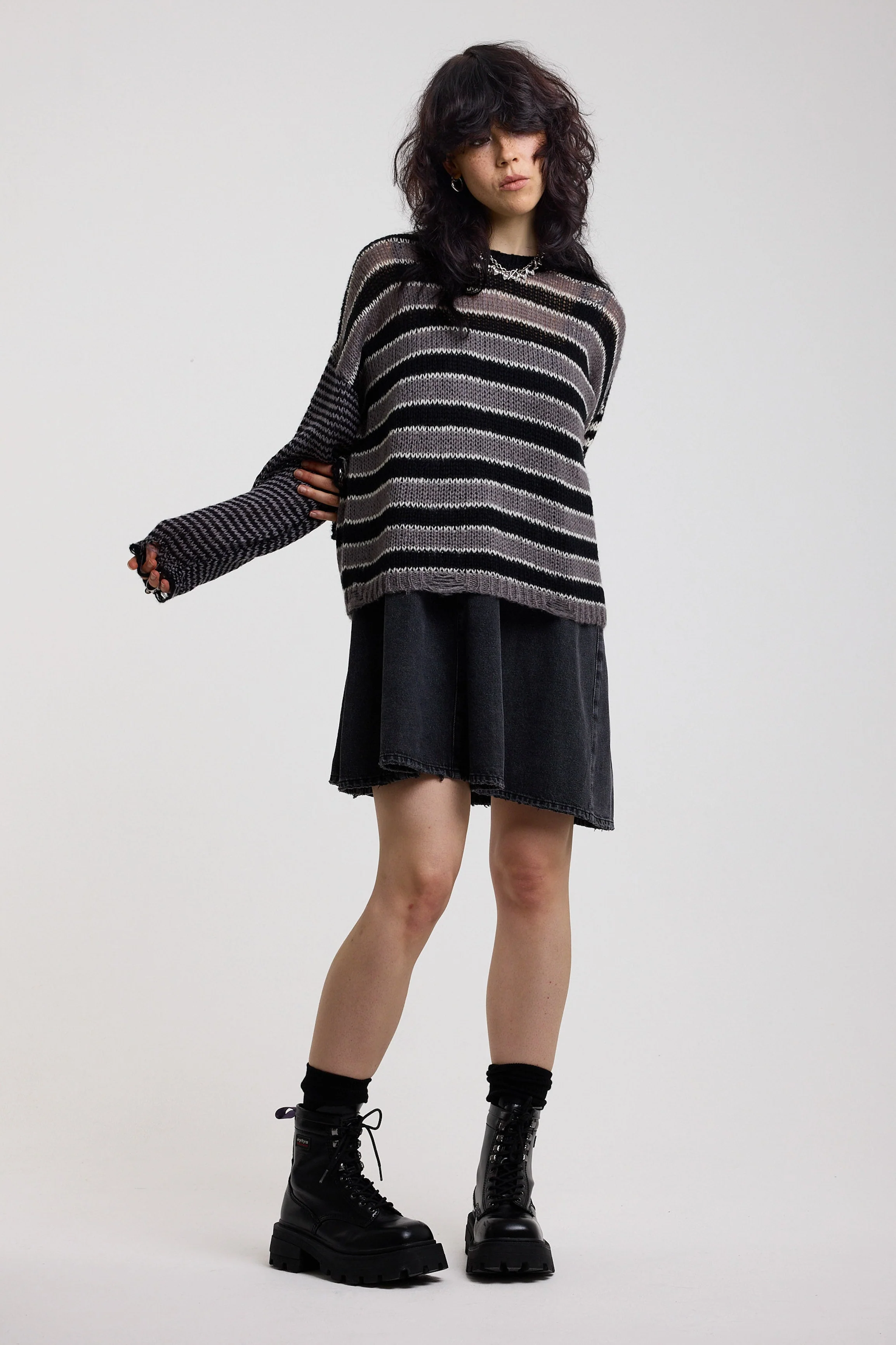 Muddle Grunge Stripe Knit Jumper - Image 4