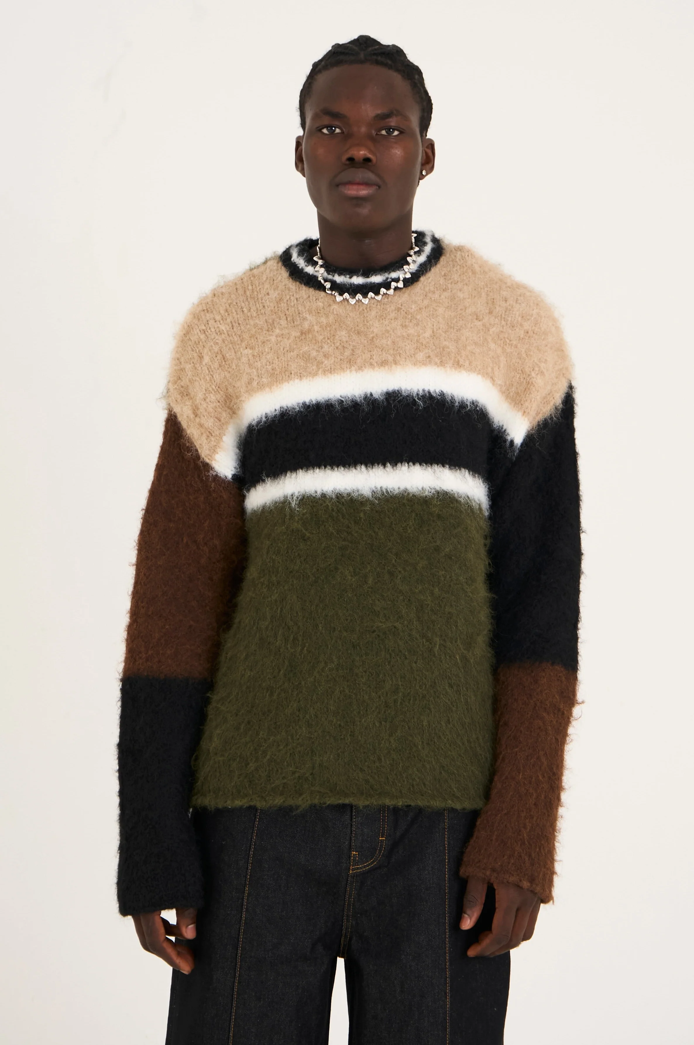 Patch Colourblock Stripe Knit - Image 3