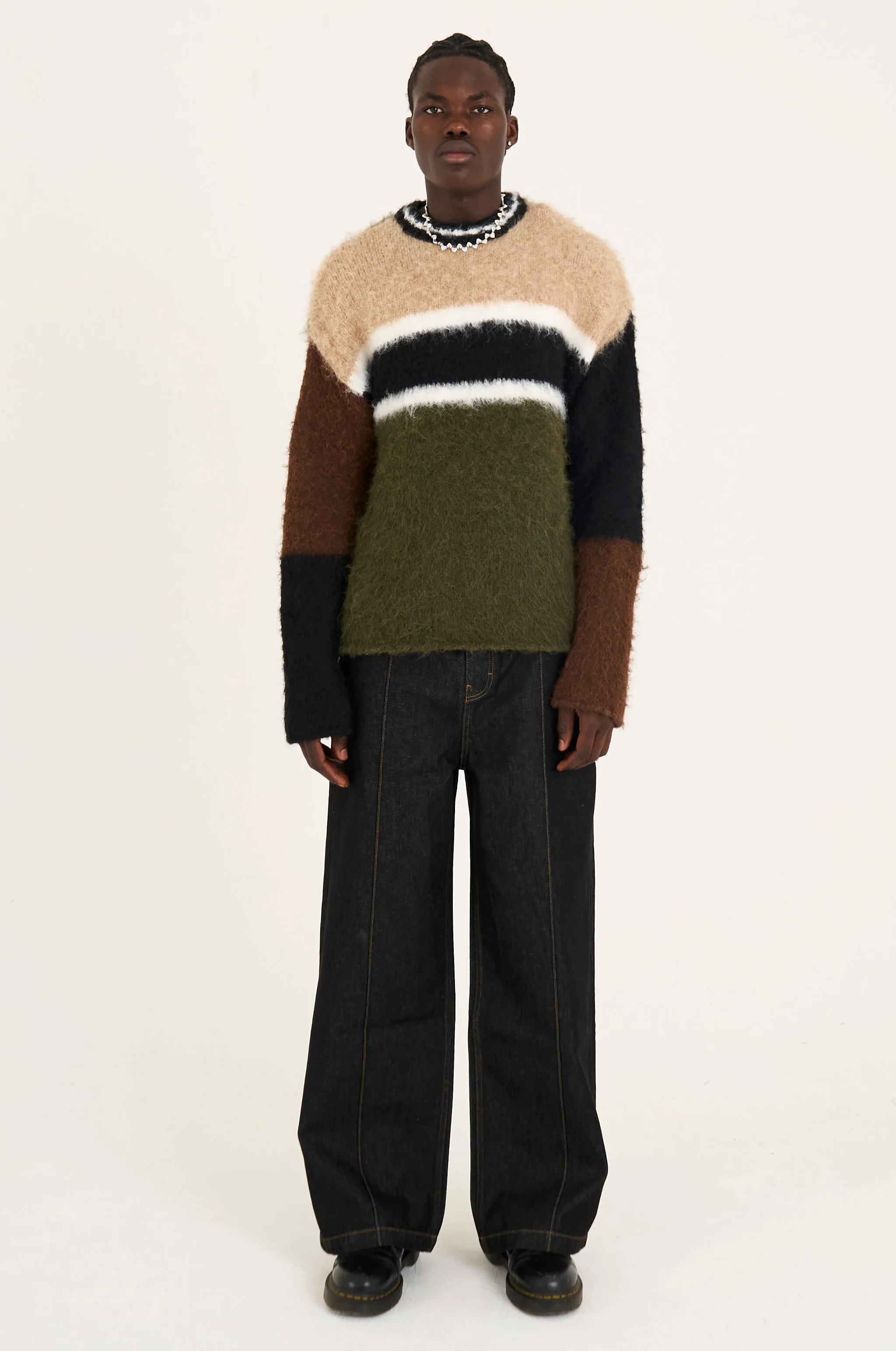 Patch Colourblock Stripe Knit - Image 6