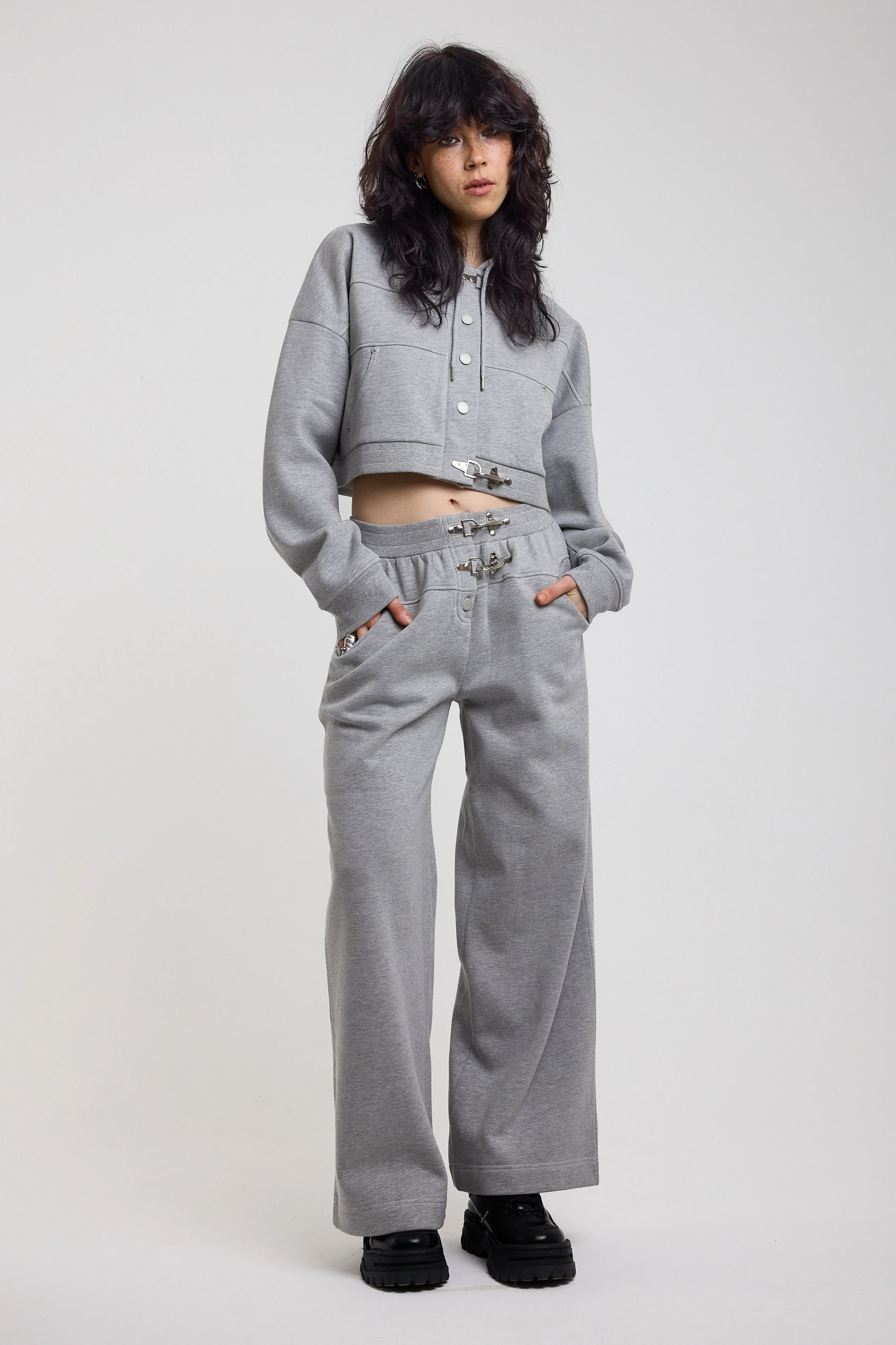 Pursuit Hardware Clasp Wide Leg Sweatpants - Image 5
