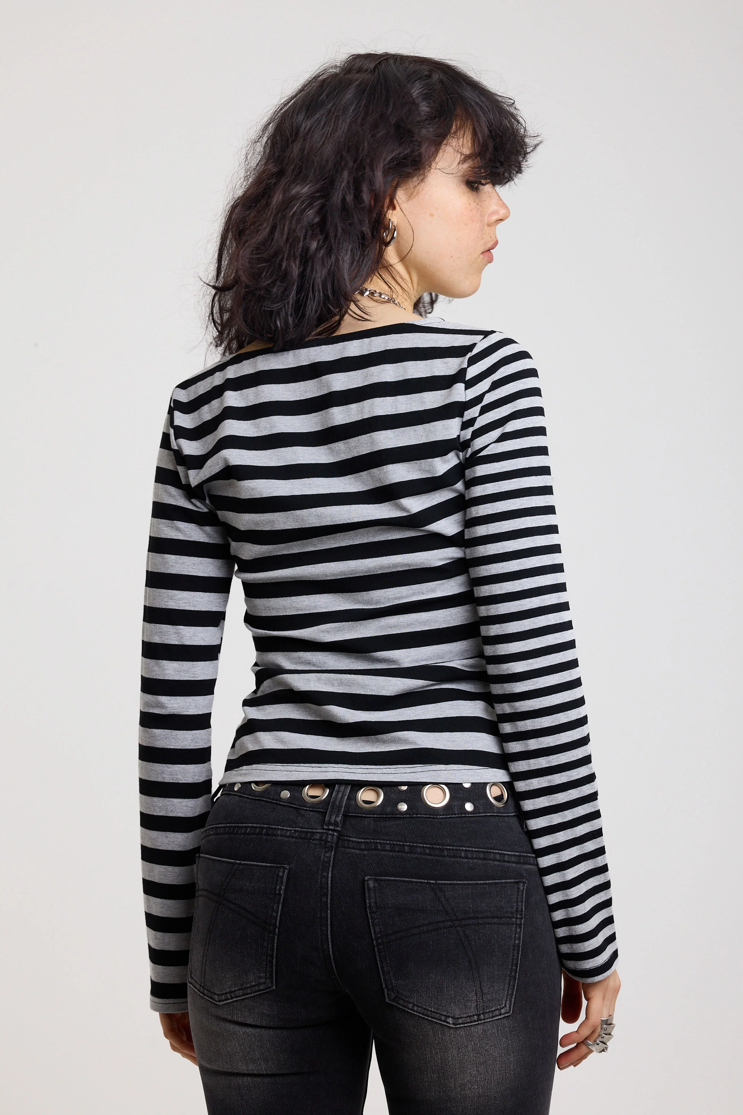 Tally Mixed Stripe Long Sleeve Top - Image 6