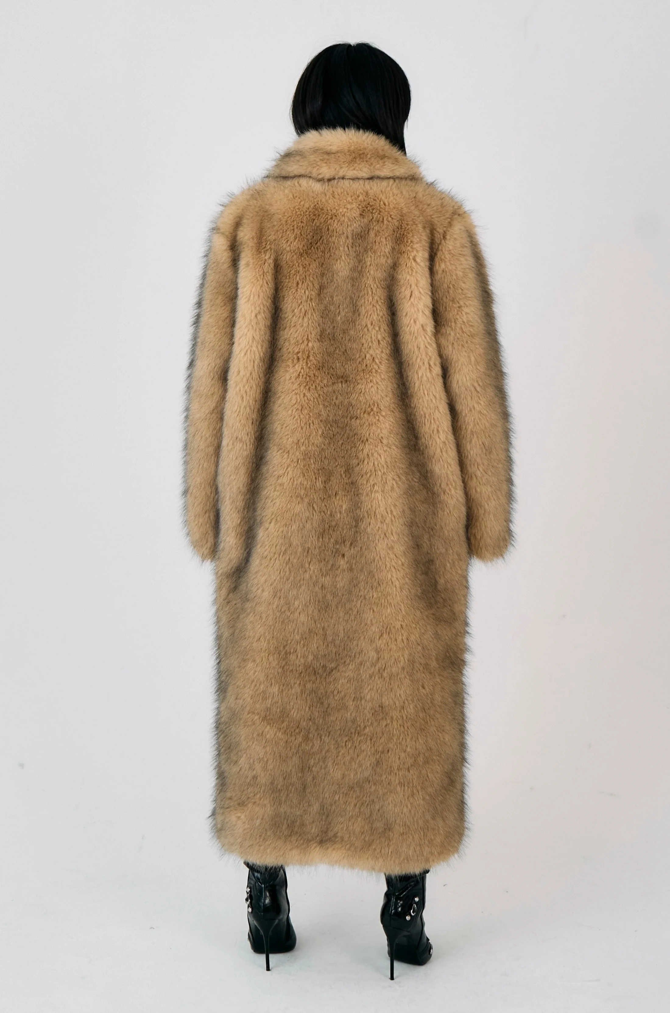 Tara Faux Fur Maxi Coat - Image 7