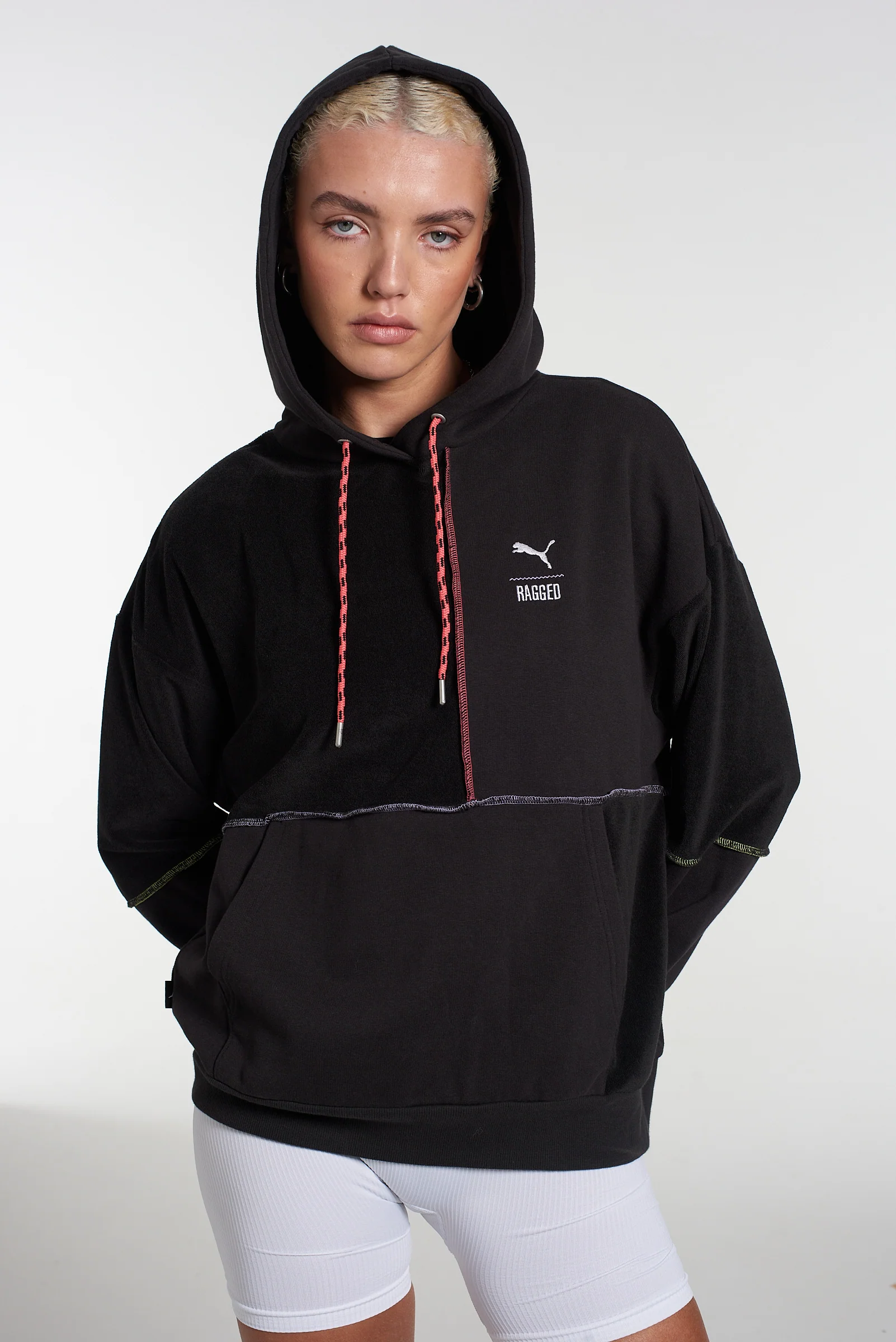 PUMA x The Ragged Priest Black Jersey Hoodie - Image 3