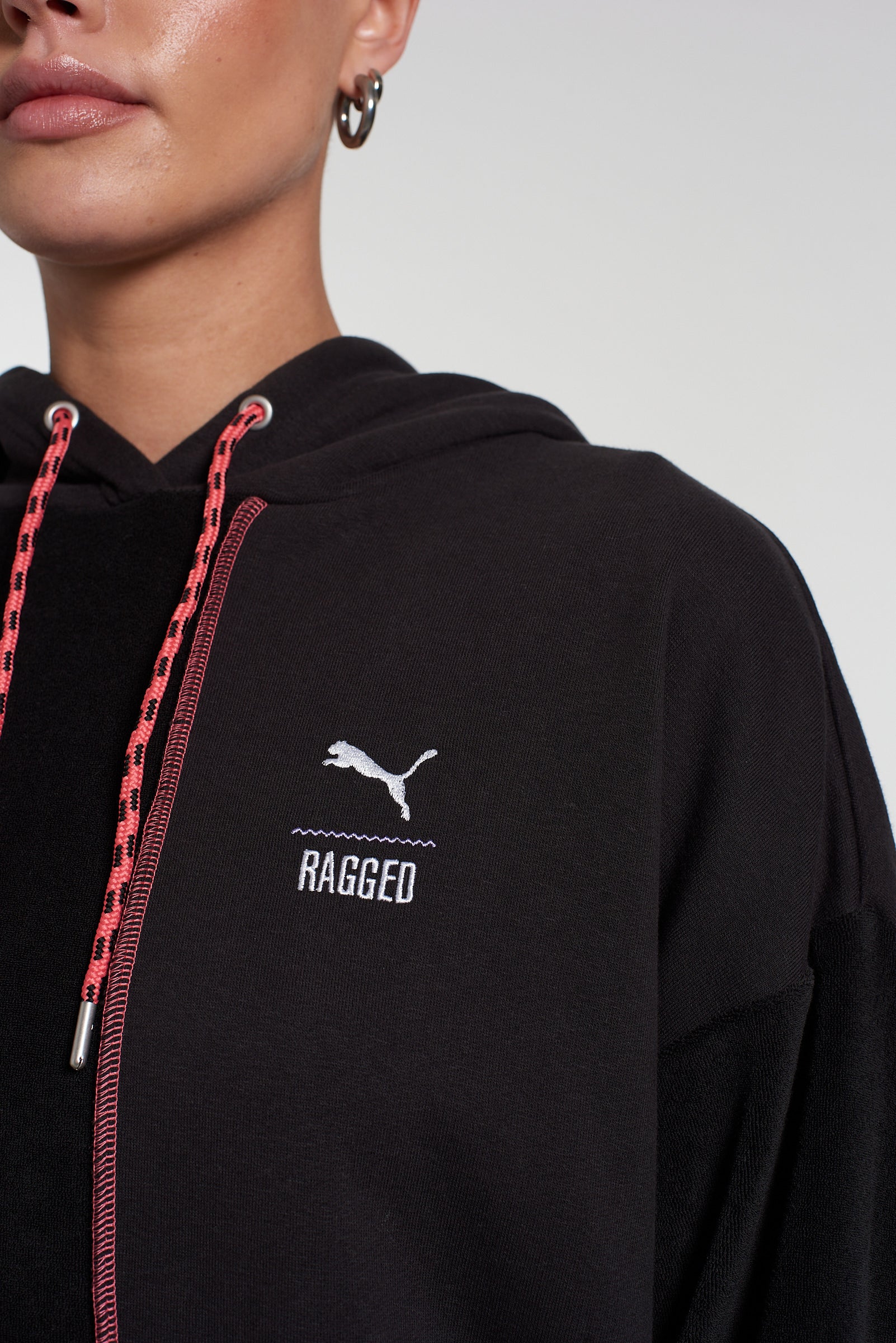 PUMA x The Ragged Priest Black Jersey Hoodie - Image 5